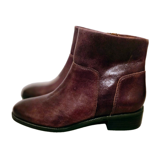 Franco Sarto Leather Benny Booties Brown 7.5 Boots - Picture 12 of 16